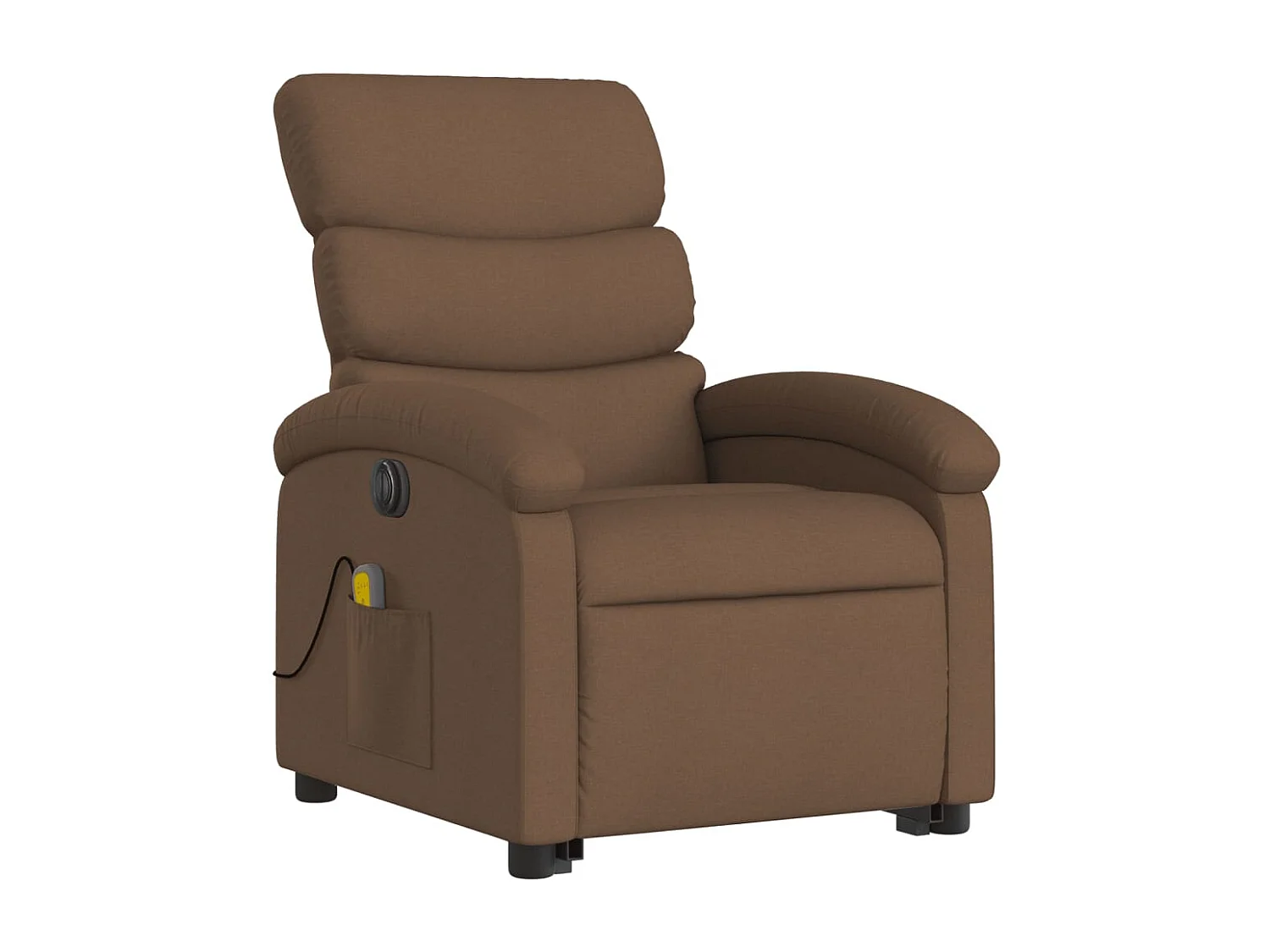 Fauteuil inclinable de massage électrique Marron Tissu REO59952