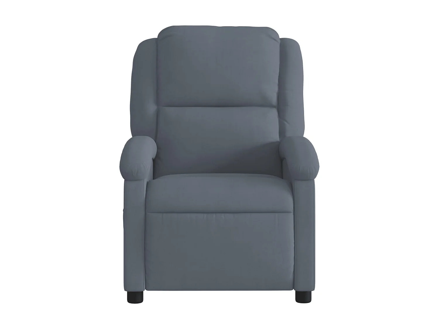Sillón de masaje reclinable de terciopelo gris oscuro YOE39846