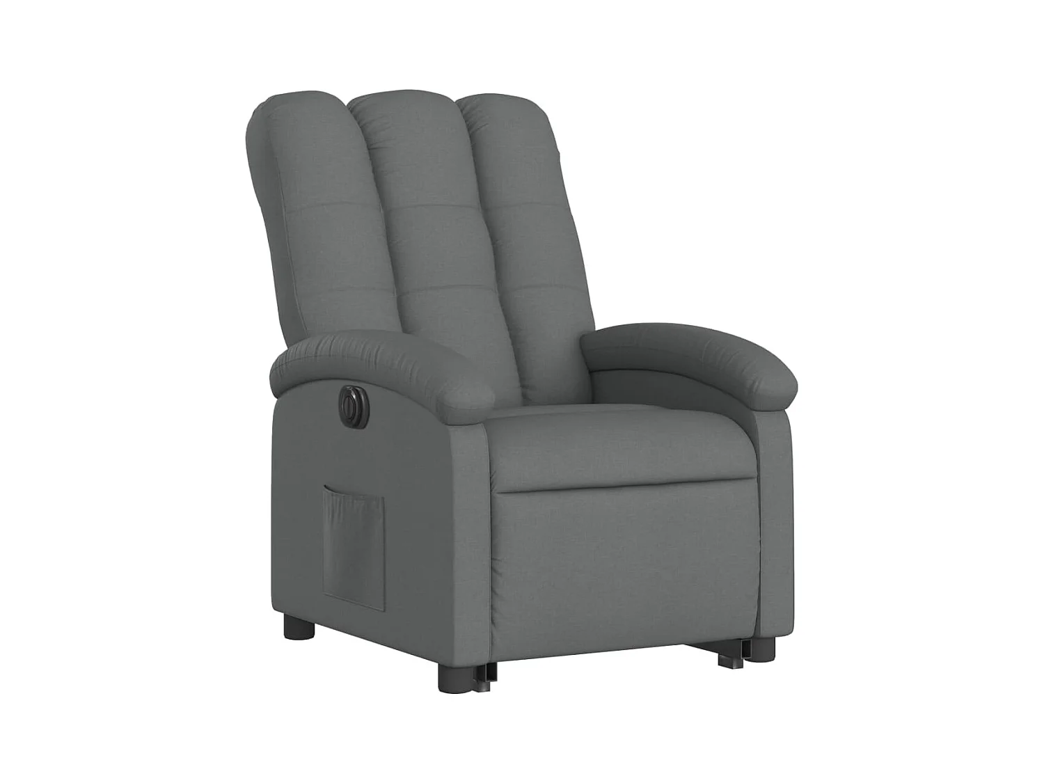 Fauteuil inclinable électrique gris foncé tissu REO15837