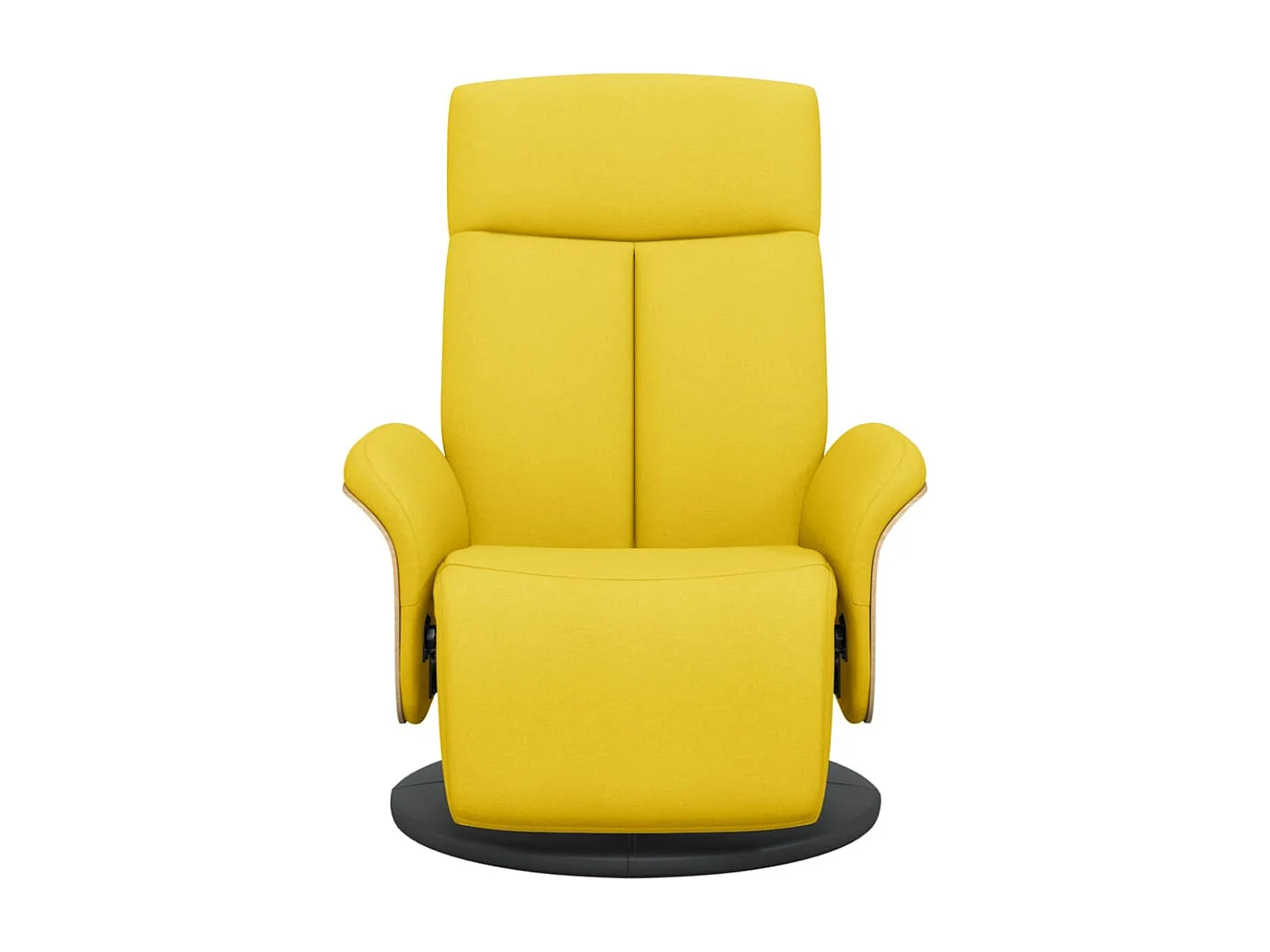 Fauteuil inclinable avec repose-pieds jaune clair tissu REO72765