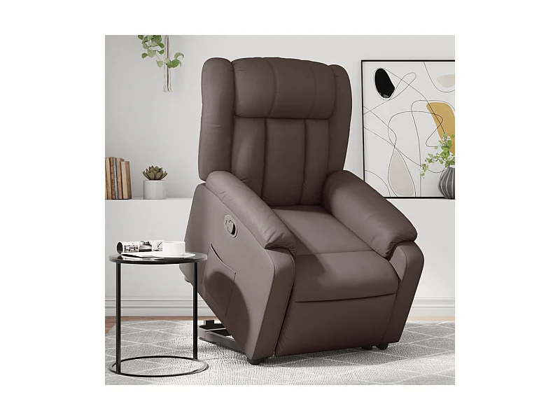 Relaxsessel | Fernsehsessel mit Aufstehhilfe Braun Kunstleder -gkd811665