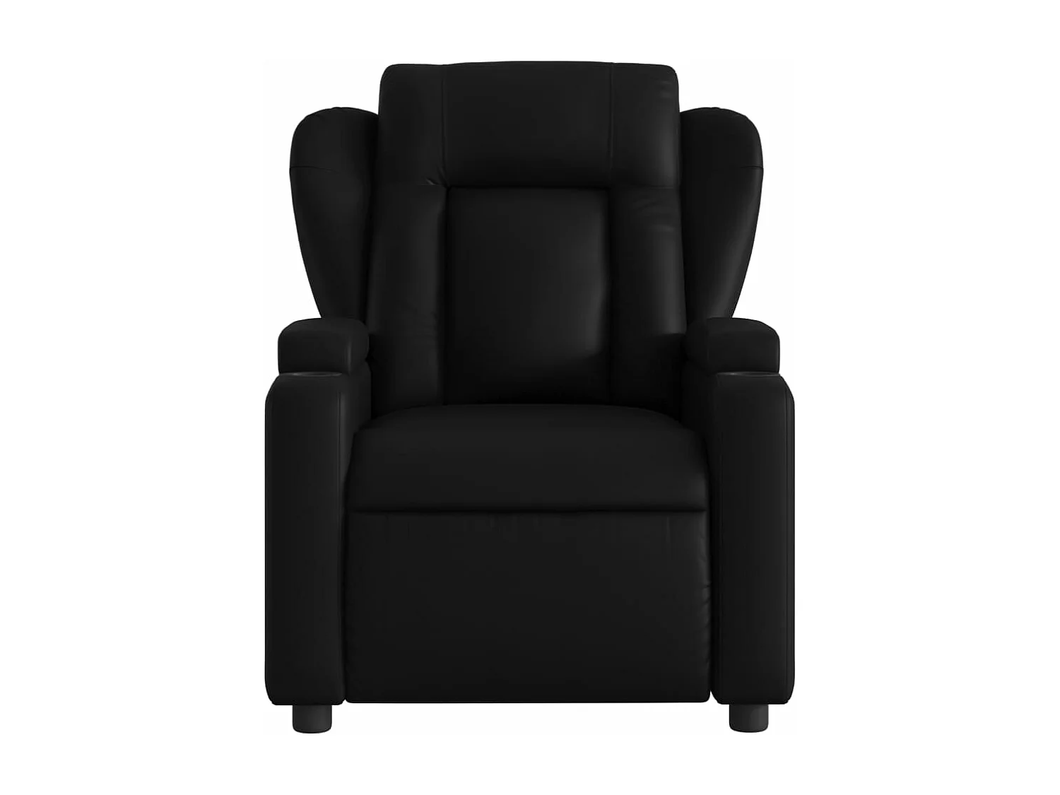 Sillón de masaje reclinable cuero sintético negro YOE91008