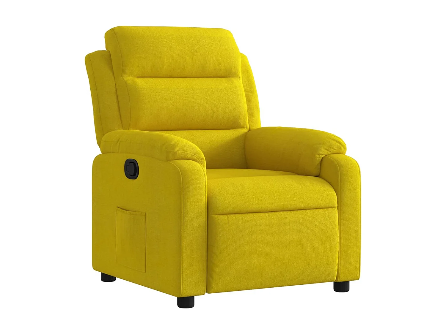 Fauteuil inclinable jaune velours REO77017