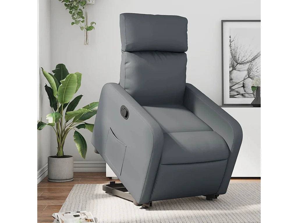 Fauteuil inclinable Gris Similicuir REO55751