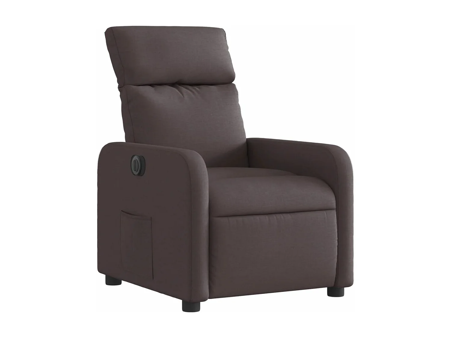 Fauteuil inclinable électrique Marron foncé Tissu REO56600