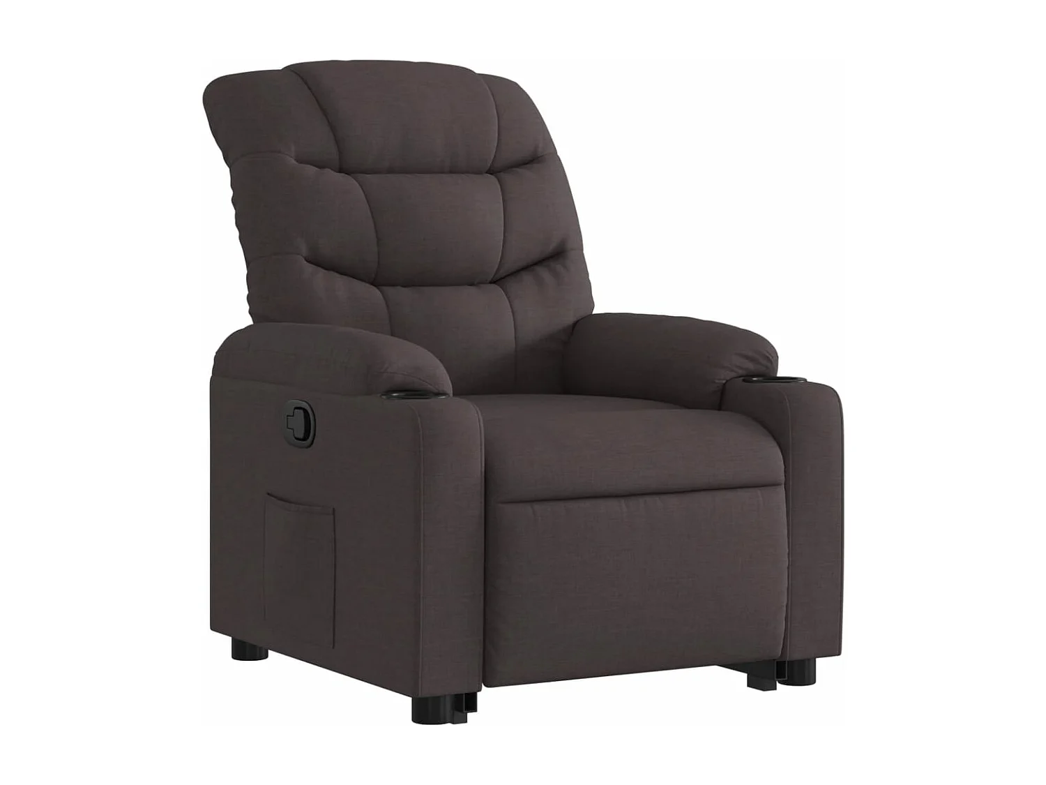 Fauteuil inclinable marron foncé tissu REO76531