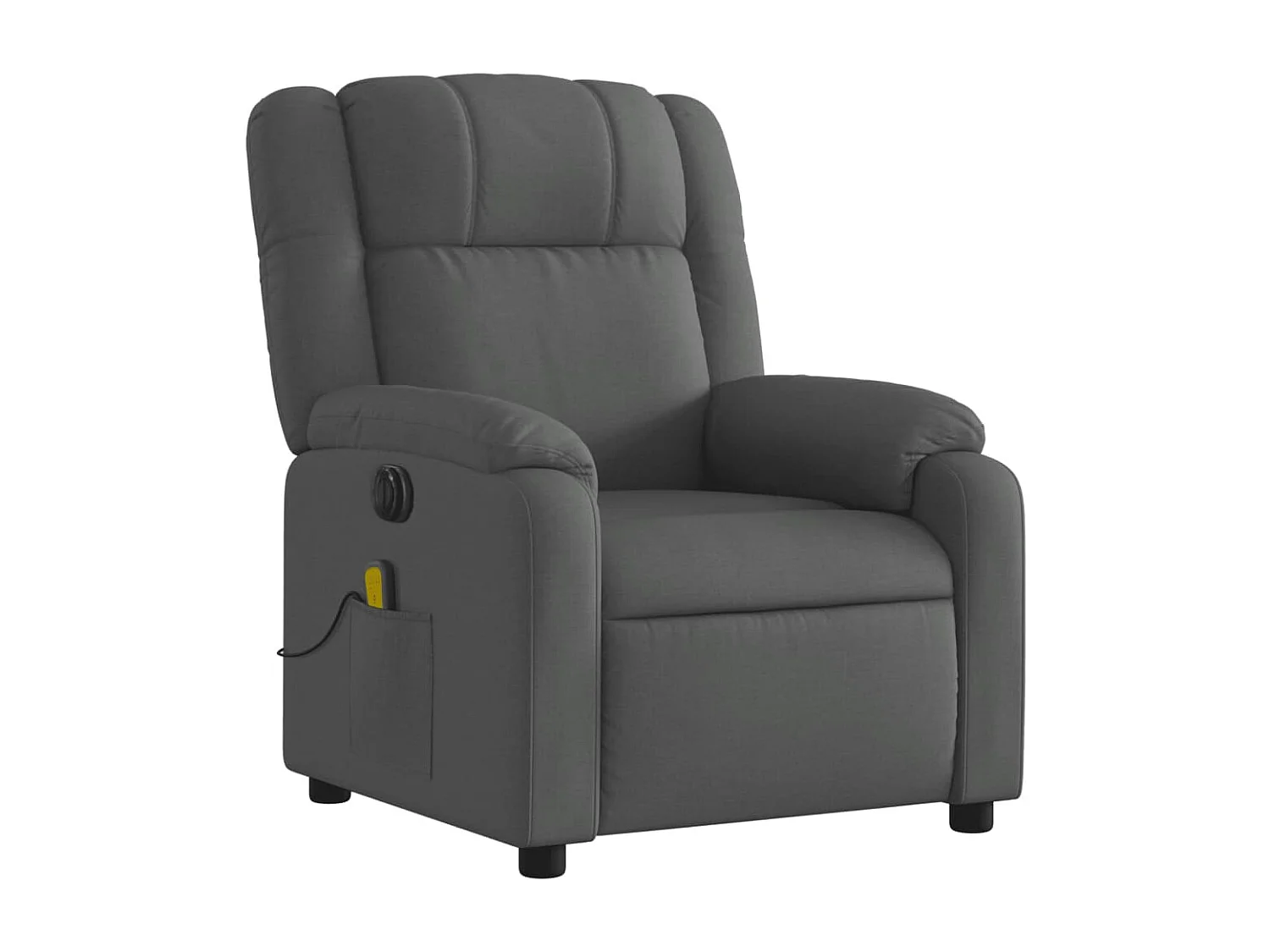 Fauteuil inclinable de massage électrique gris foncé tissu REO56992