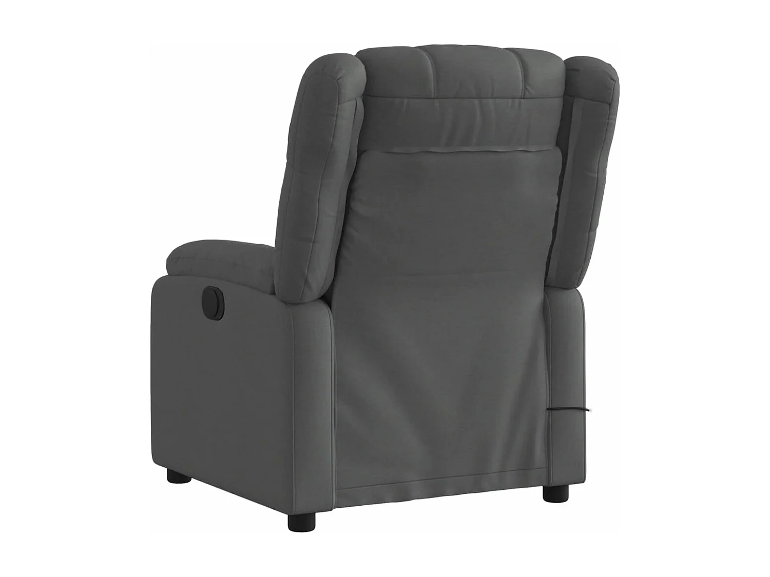 Fauteuil inclinable de massage électrique gris foncé tissu REO56992