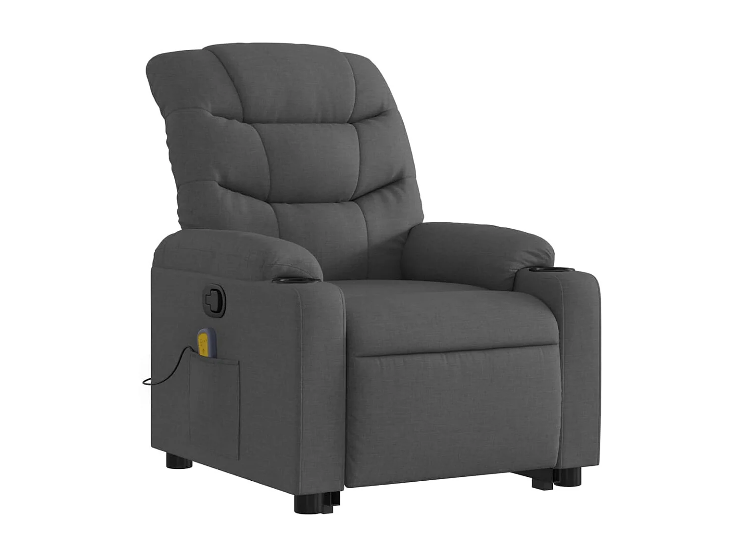 Fauteuil de massage inclinable Gris foncé Tissu REO24321