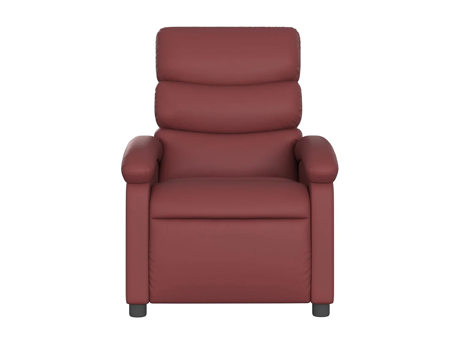Sillón de masaje reclinable cuero sintético rojo tinto YOE48827