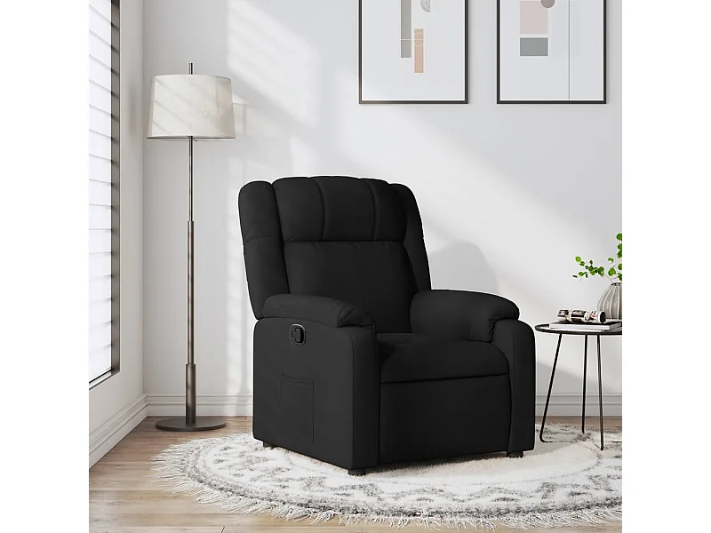 Fauteuil inclinable Noir Tissu REO35638