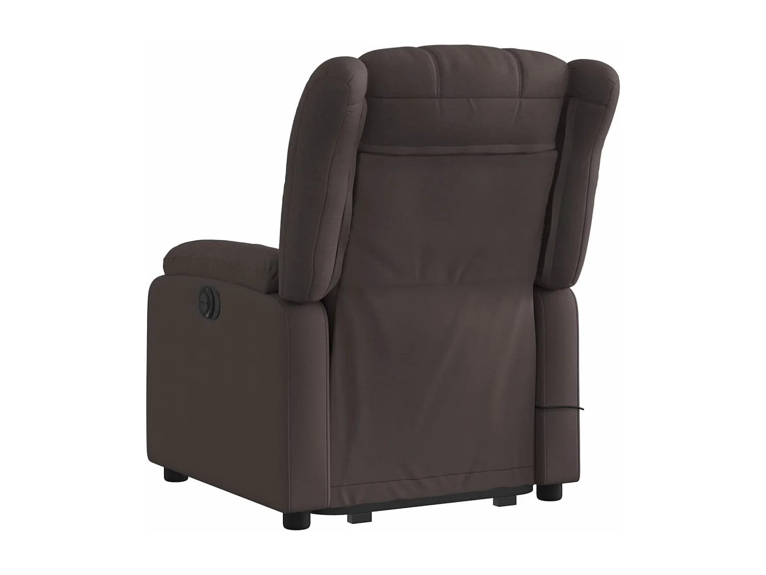 Silla de masaje reclinable de pie de tela marrón oscuro YOE96514