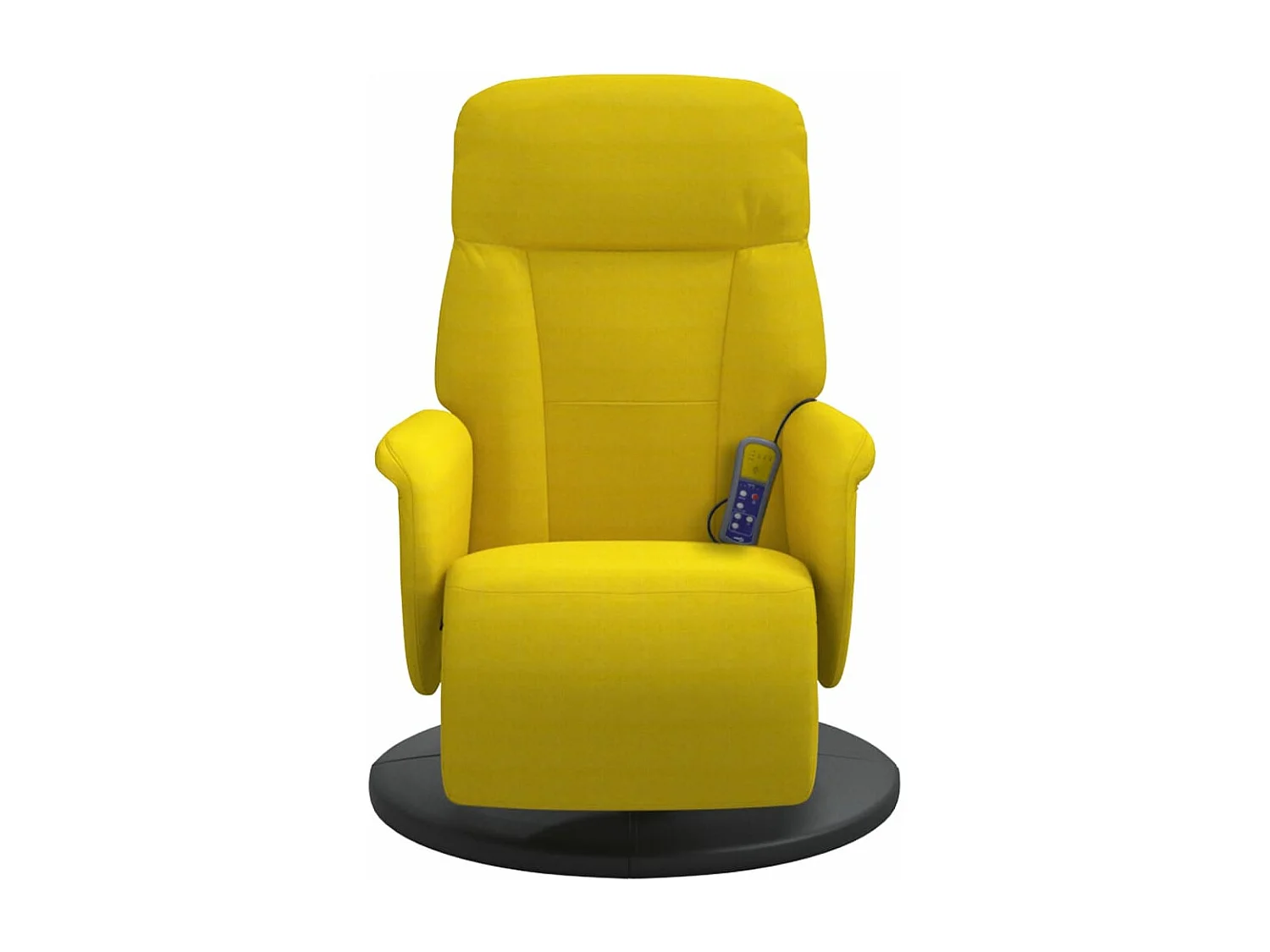 Sillón reclinable masaje con reposapiés terciopelo amarillo YOE45127
