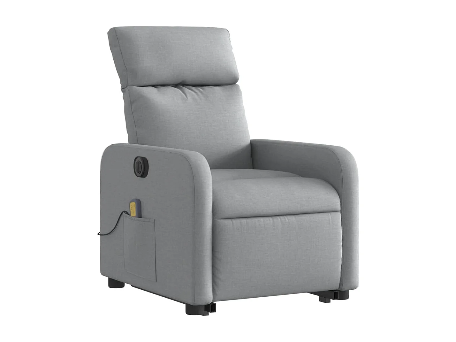 Fauteuil inclinable de massage électrique Gris clair Tissu REO14923