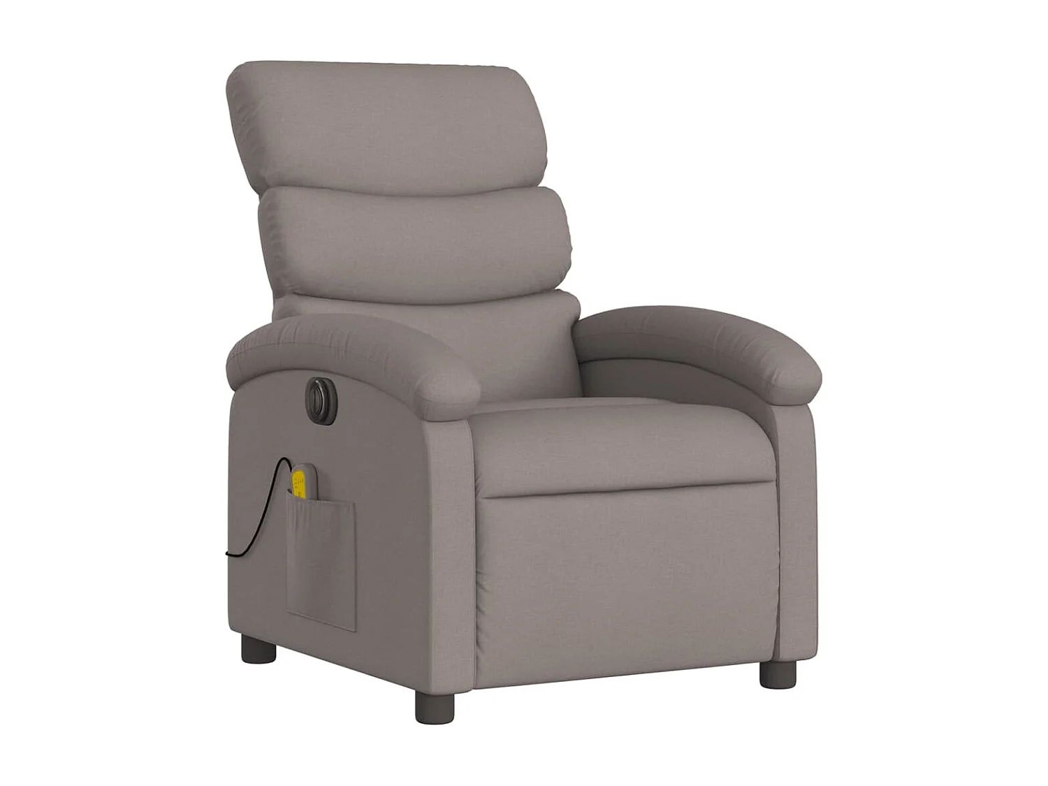 Sillón reclinable de masaje eléctrico tela gris taupe YOE80410