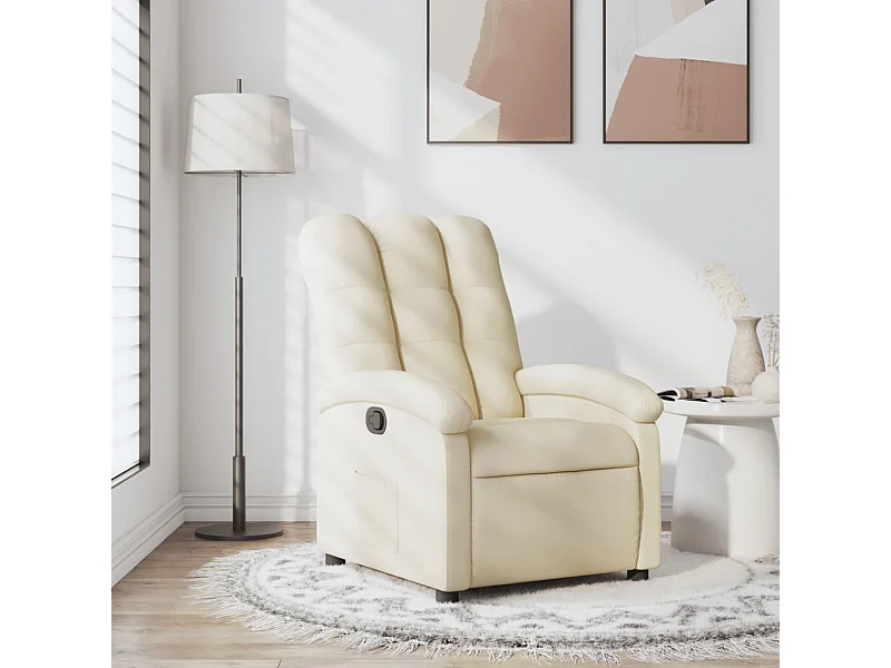 Fauteuil inclinable Crème Tissu REO57151