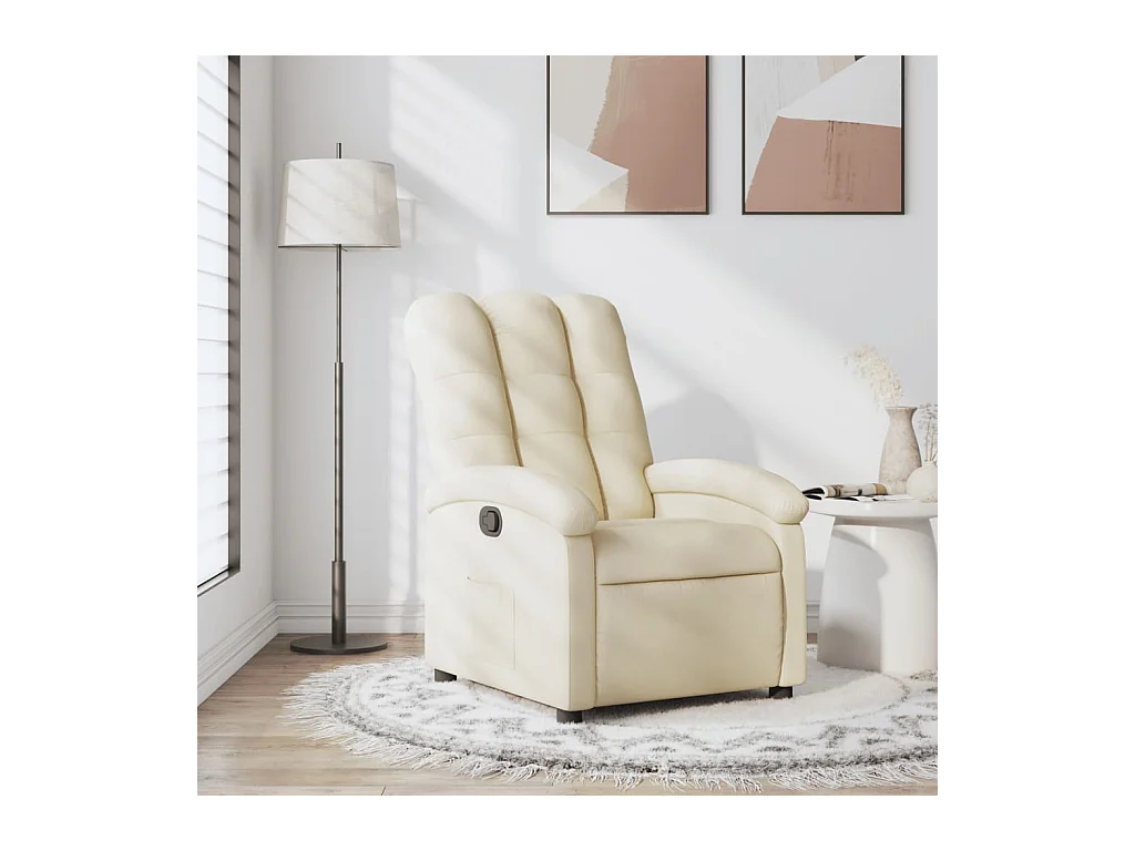 Fauteuil inclinable Crème Tissu REO57151