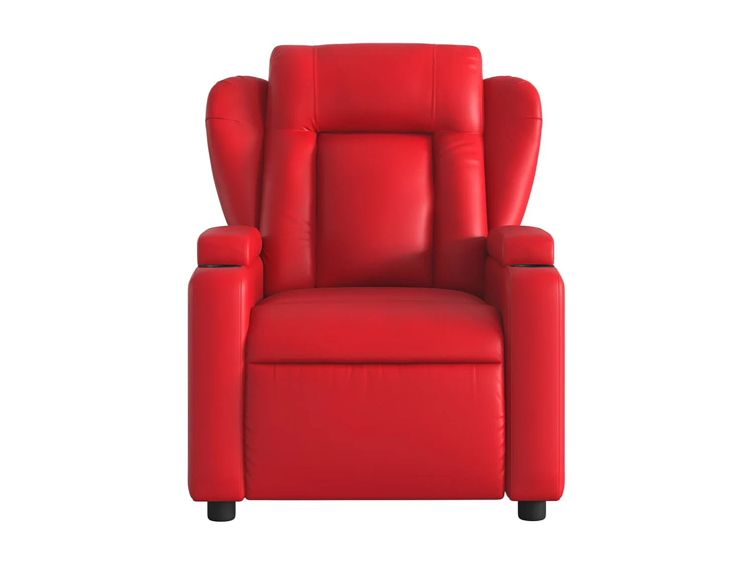 Fauteuil de massage inclinable rouge similicuir REO63140