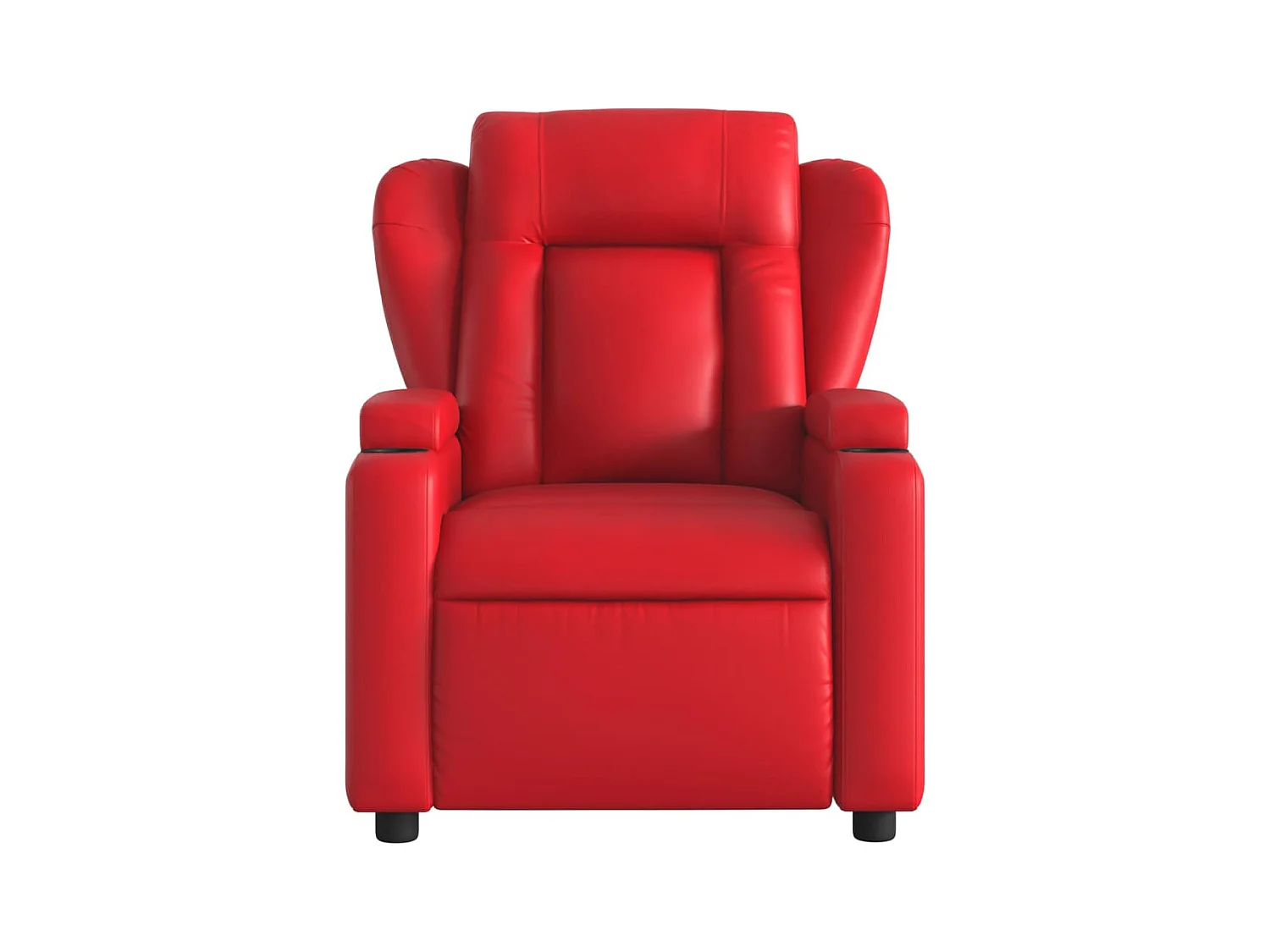 Fauteuil de massage inclinable rouge similicuir REO63140