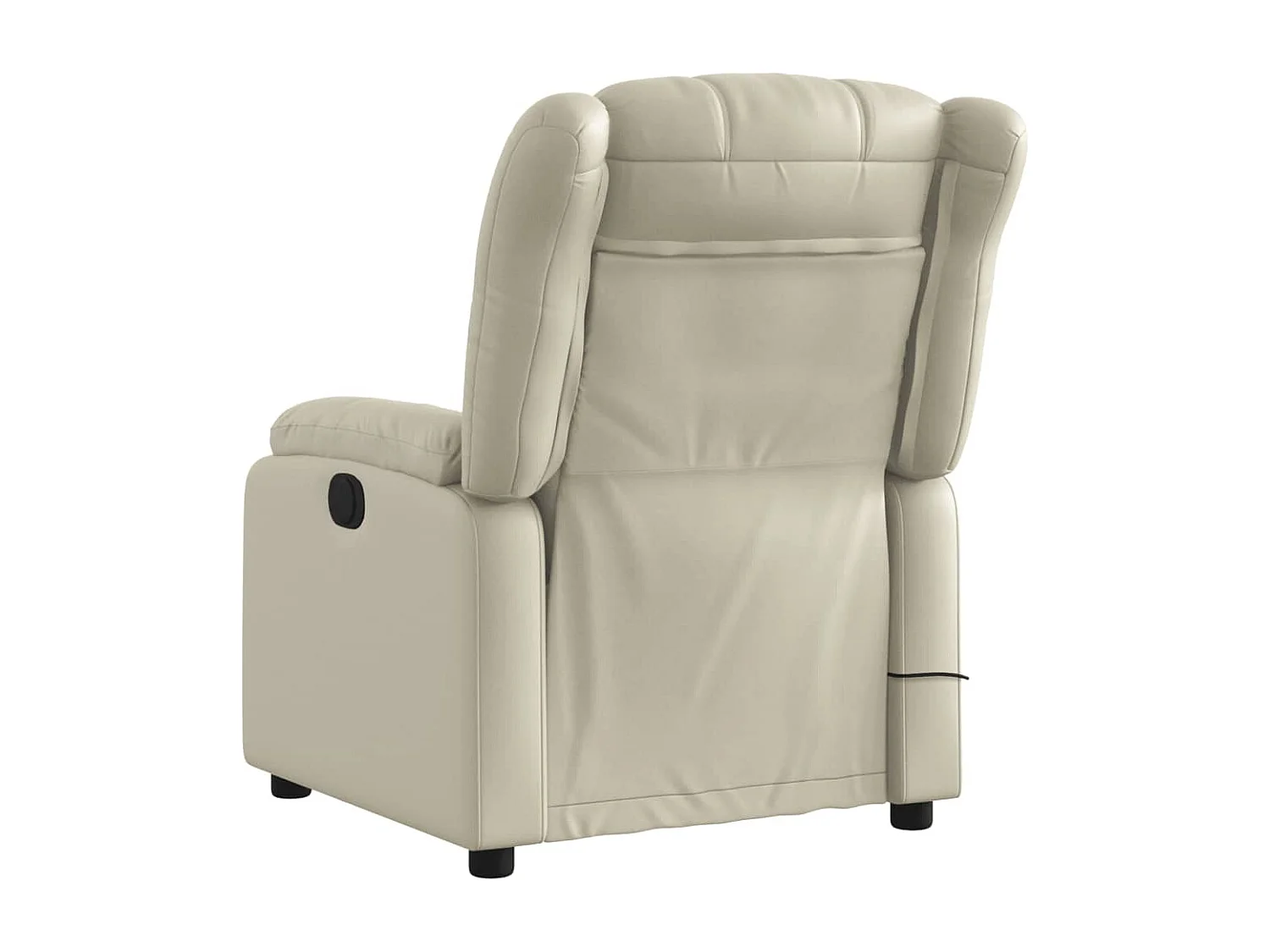 Fauteuil de massage inclinable électrique crème similicuir REO48018