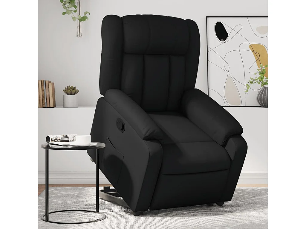 Fauteuil inclinable Noir Similicuir REO78702