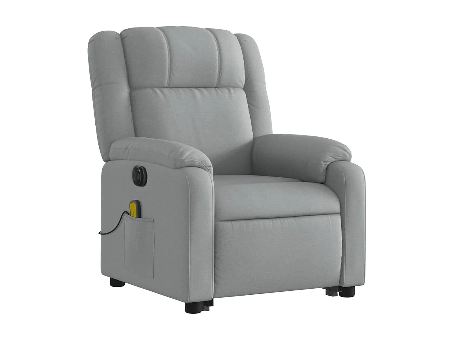 Fauteuil inclinable de massage électrique Gris clair Tissu REO87222