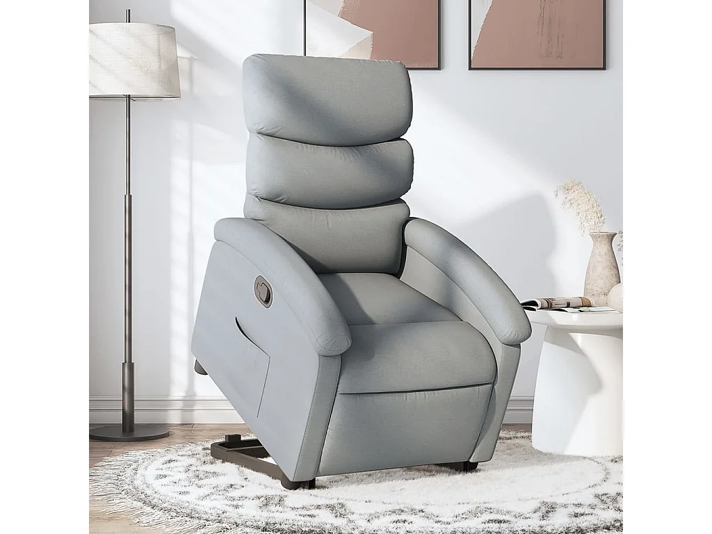 Fauteuil inclinable Gris clair Tissu REO58452
