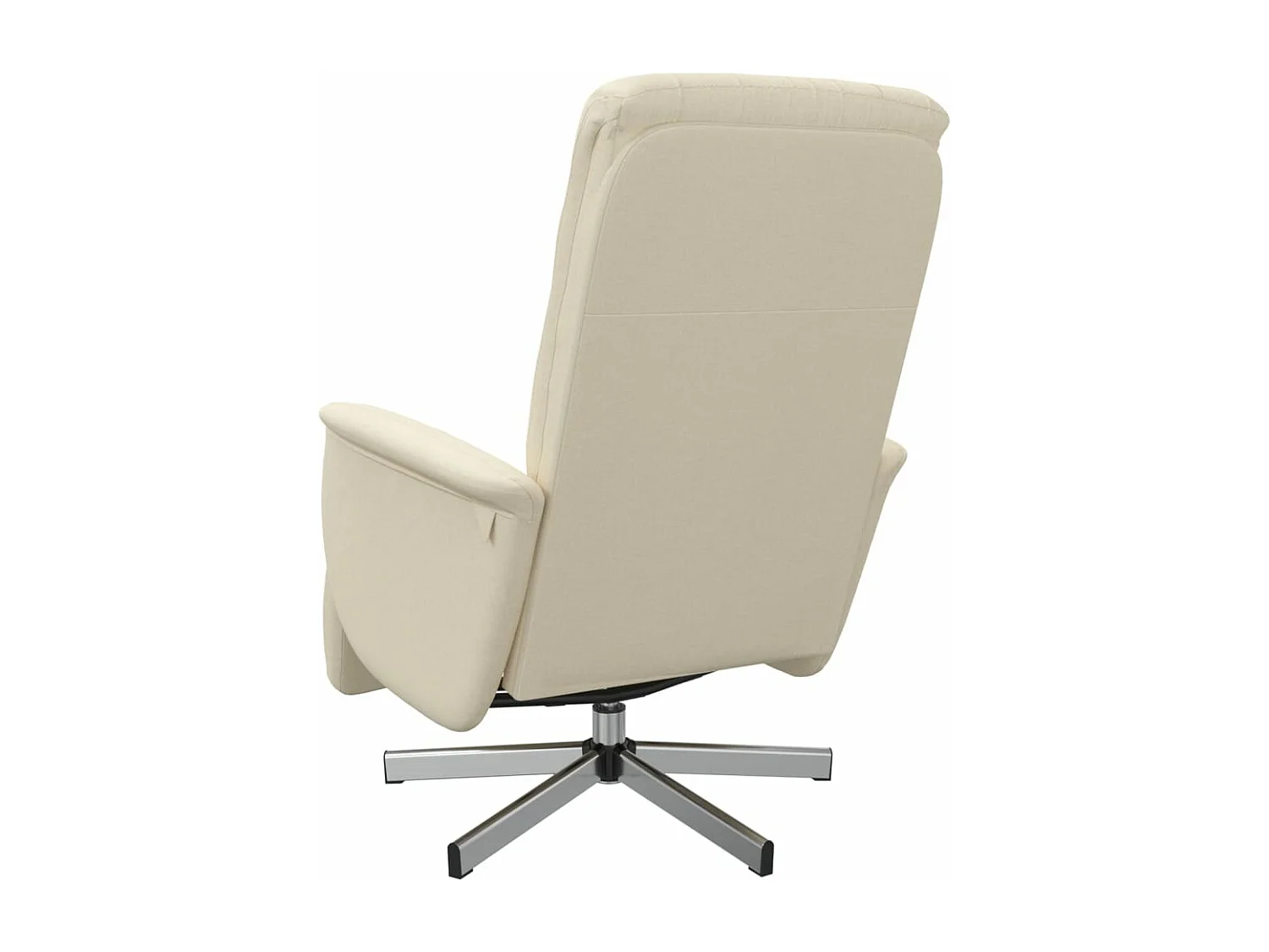 Fauteuil inclinable avec repose-pied crème tissu REO62093