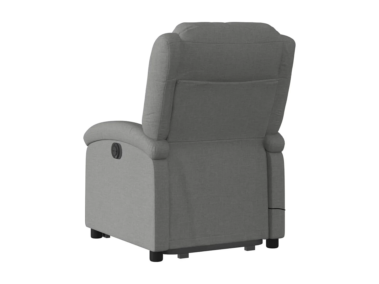 Sillón de masaje eléctrico reclinable elevable tela gris oscuro YOE70676