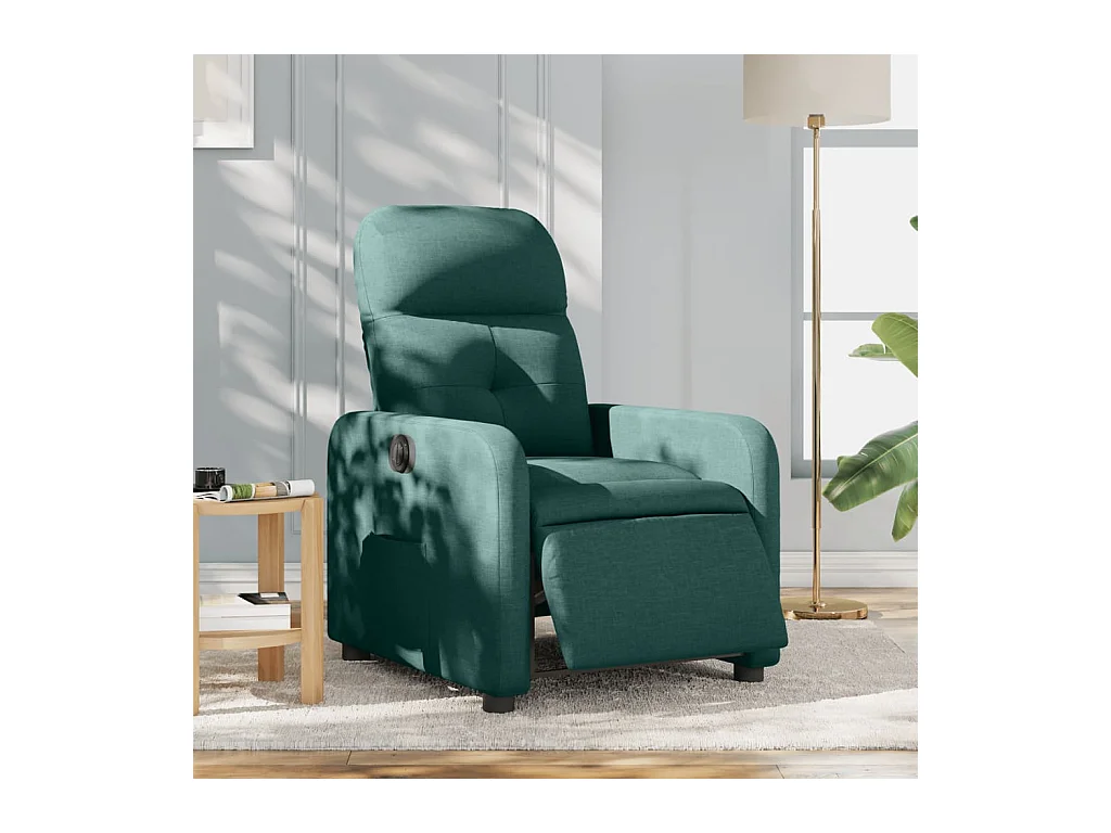 Fauteuil inclinable électrique Vert foncé Tissu REO77718