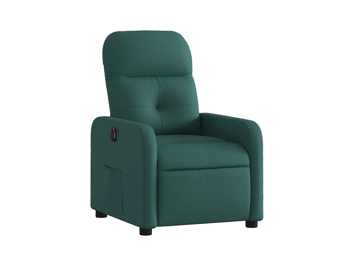 Fauteuil inclinable électrique Vert foncé Tissu REO77718