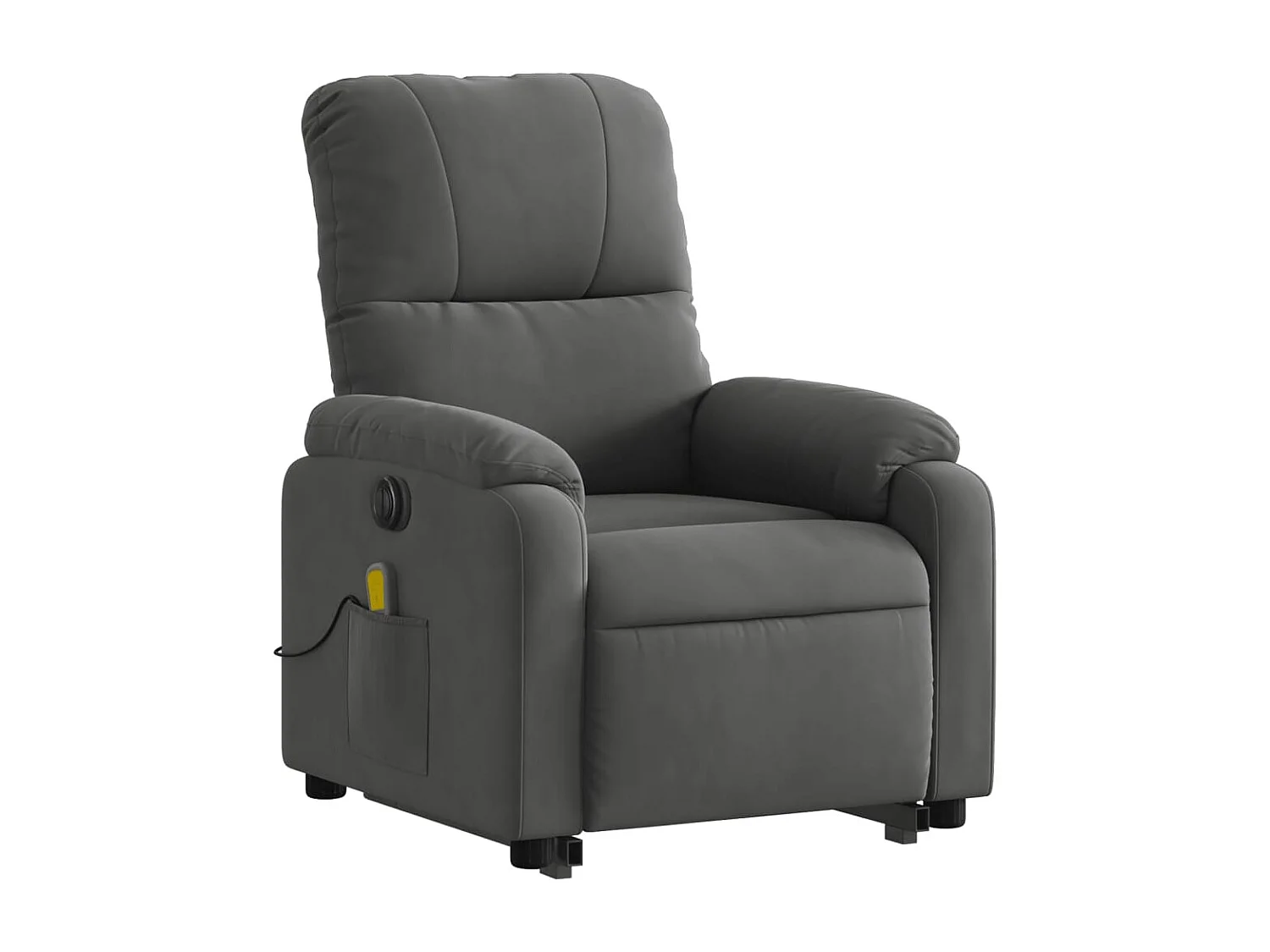 Fauteuil inclinable de massage électrique gris foncé REO70566