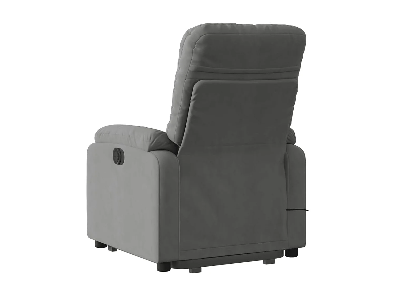 Fauteuil inclinable de massage électrique gris foncé REO70566
