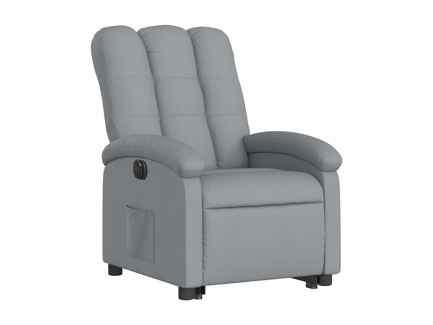 Fauteuil inclinable électrique gris clair tissu REO31963