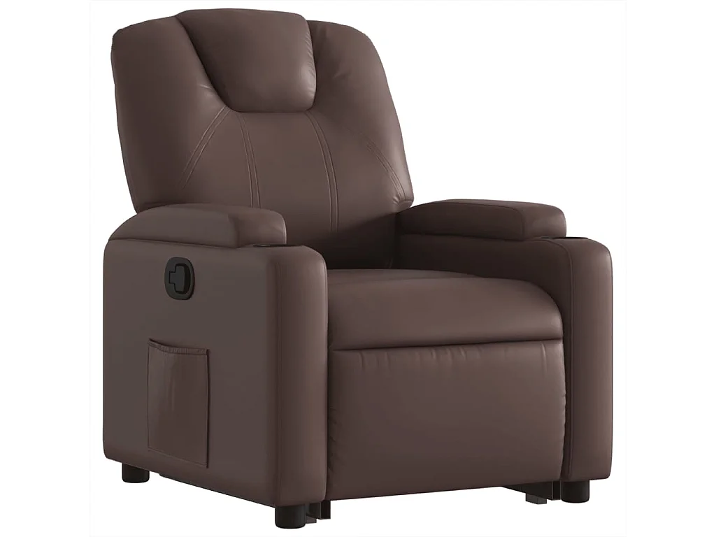 Fauteuil inclinable marron similicuir REO60528