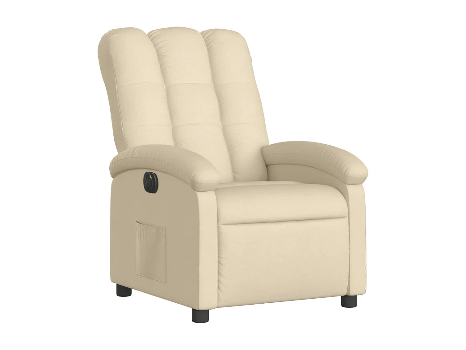 Fauteuil inclinable électrique Crème Tissu REO77722