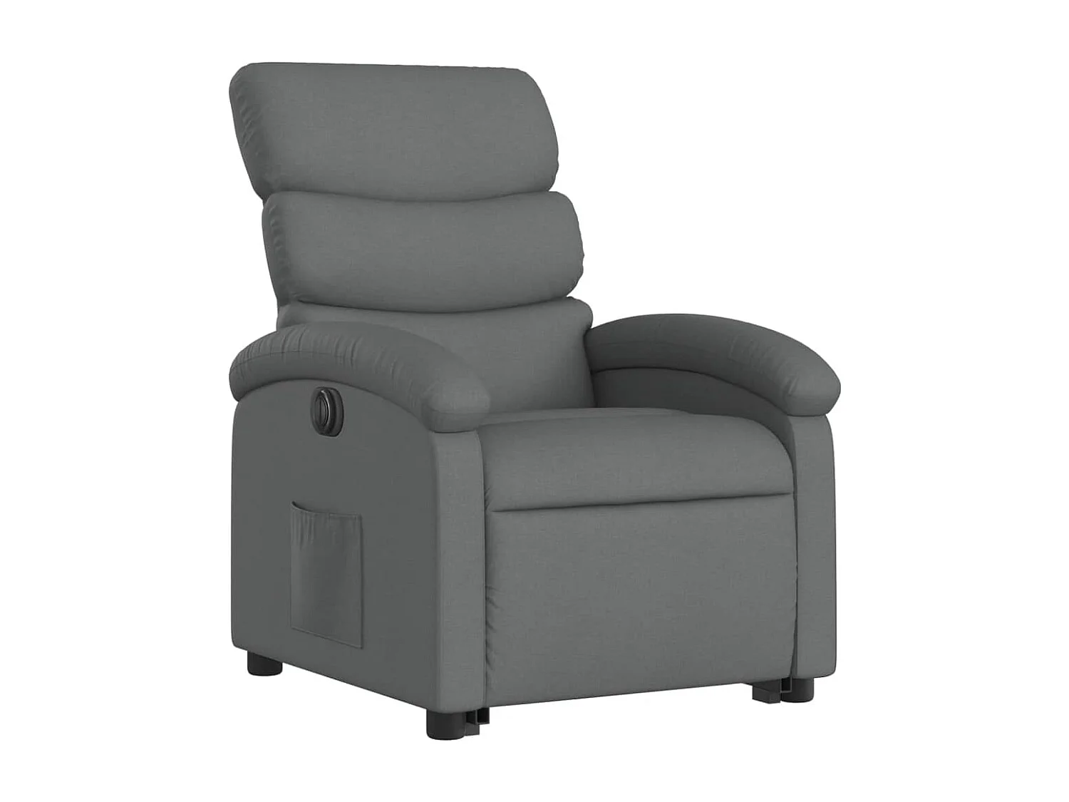 Sillón eléctrico reclinable elevable de tela gris oscuro YOE53967