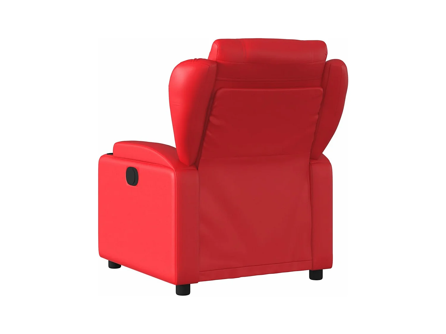 Fauteuil de massage inclinable électrique rouge similicuir REO52427