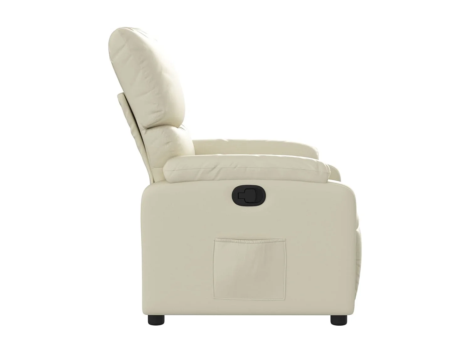 Sillón reclinable de cuero sintético crema YOE44576