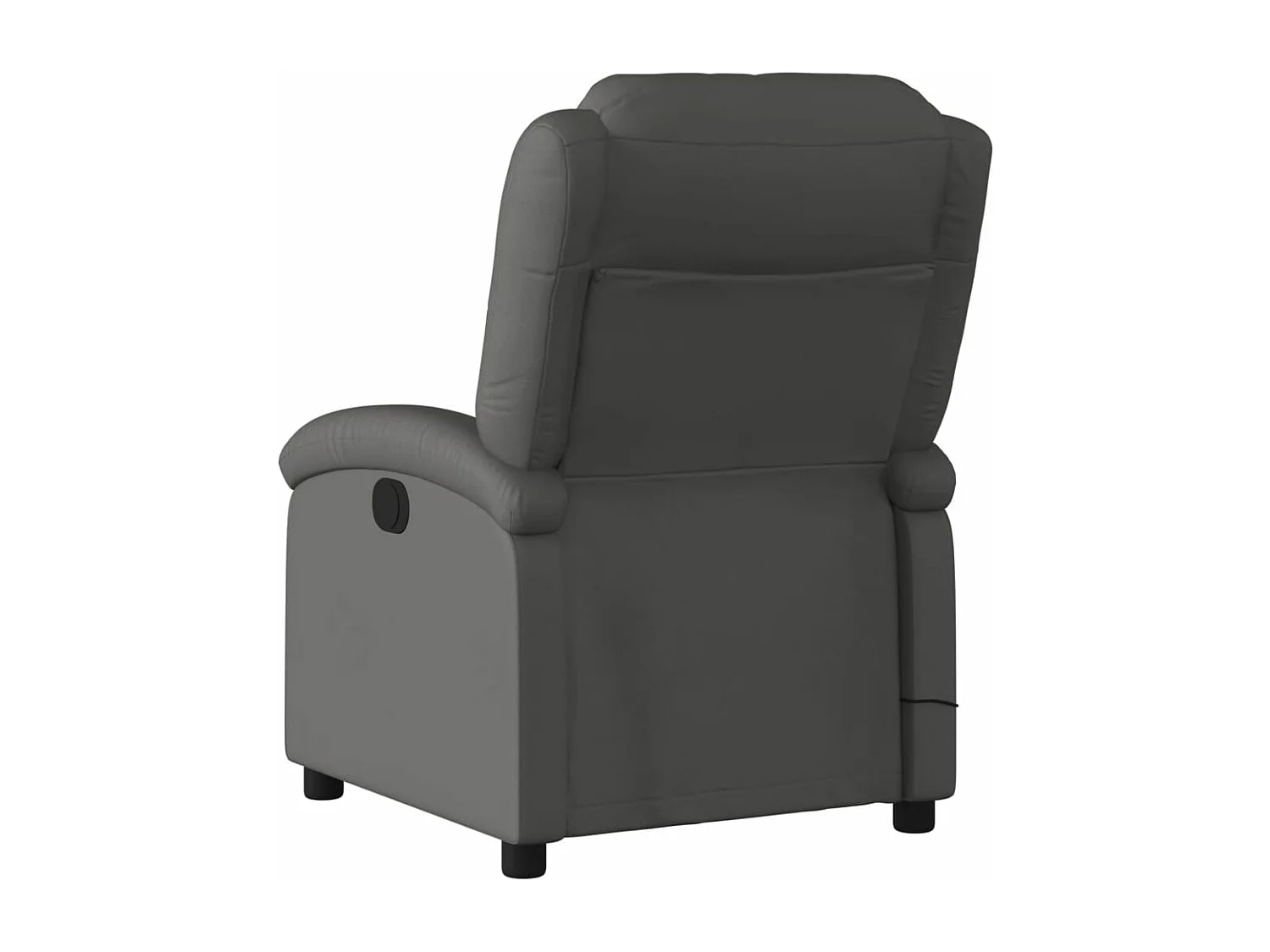 Fauteuil de massage inclinable gris cuir véritable REO74767