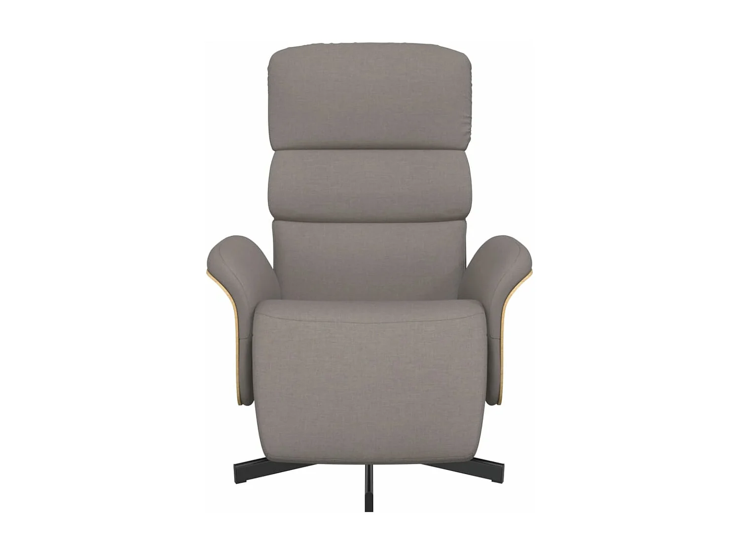 Fauteuil inclinable avec repose-pieds taupe tissu REO18996