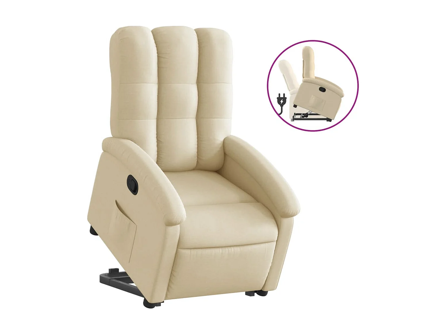 Fauteuil inclinable Crème Tissu REO26534