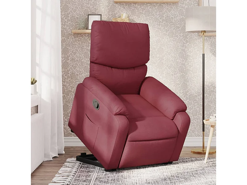 Relaxsessel | Fernsehsessel mit Aufstehhilfe Weinrot Stoff -gkd580175