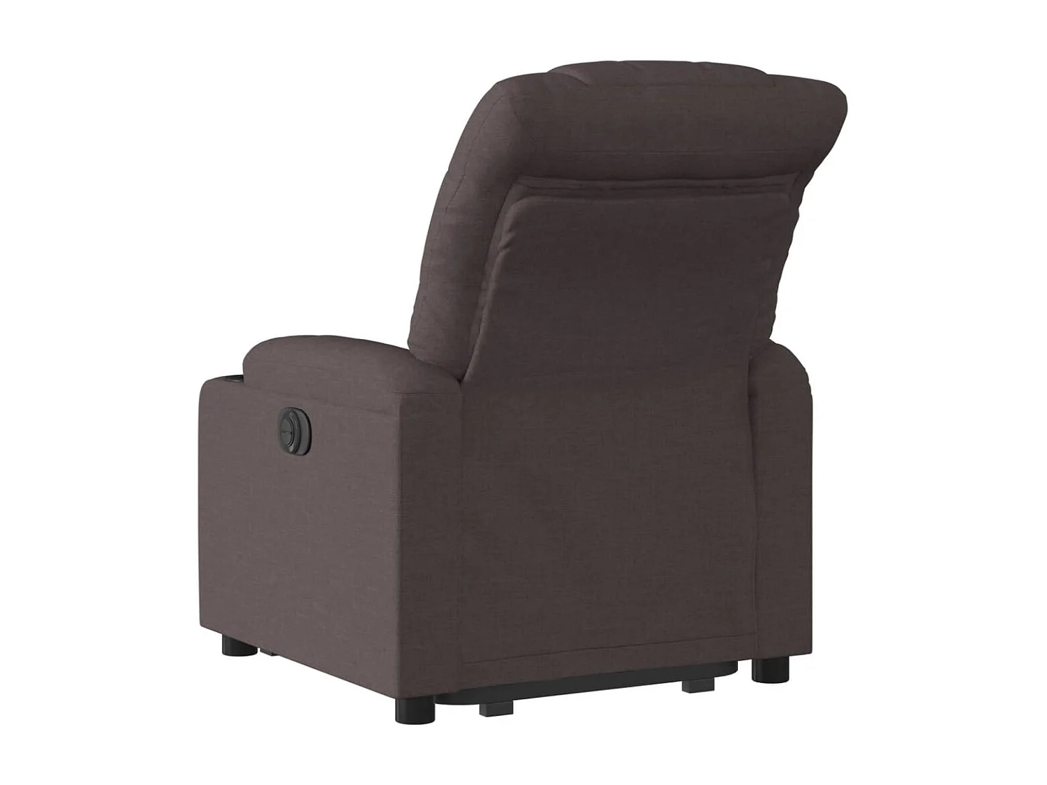 Fauteuil inclinable électrique marron foncé tissu REO32984