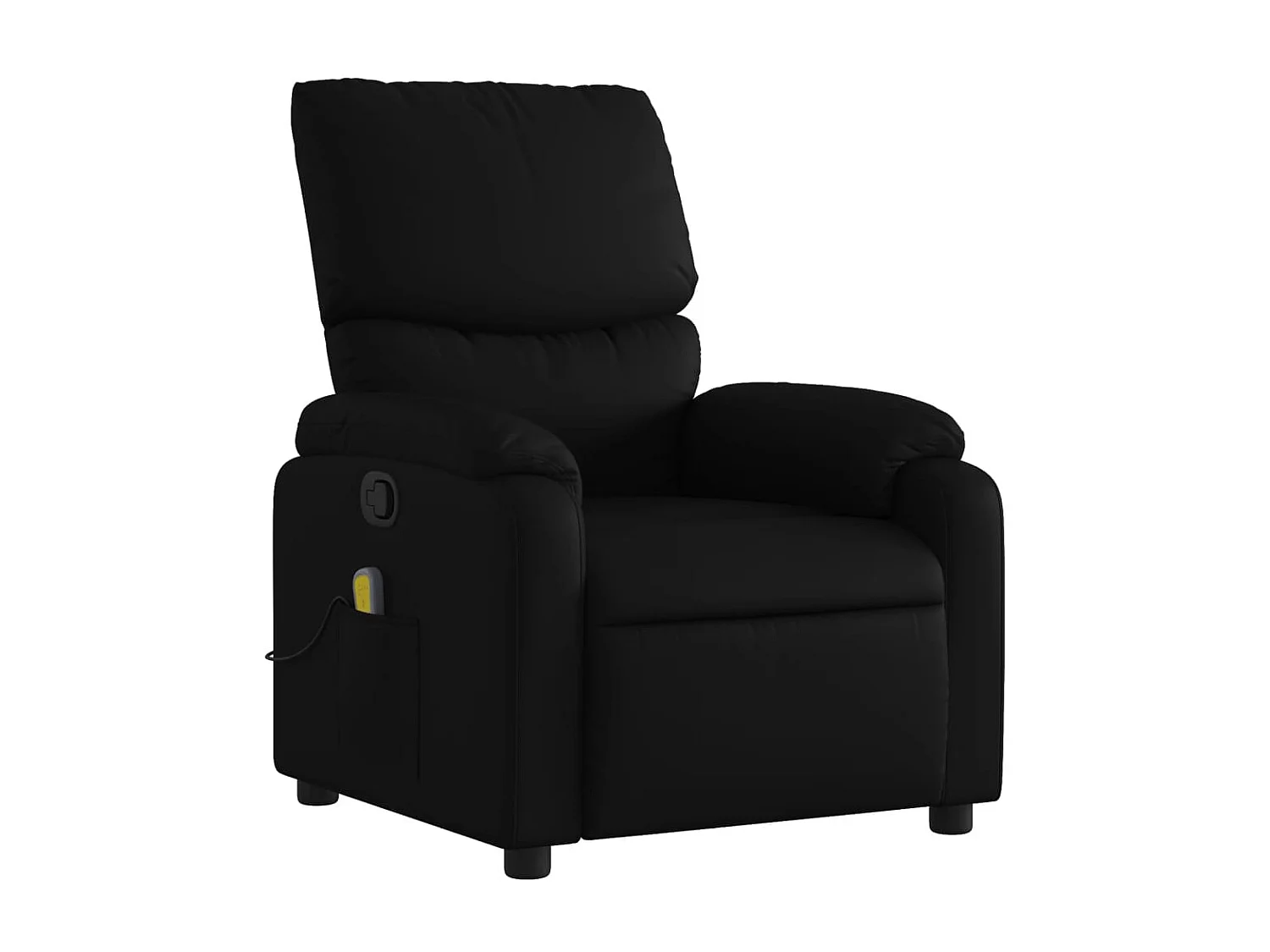 Sillón de masaje reclinable cuero sintético negro YOE26373
