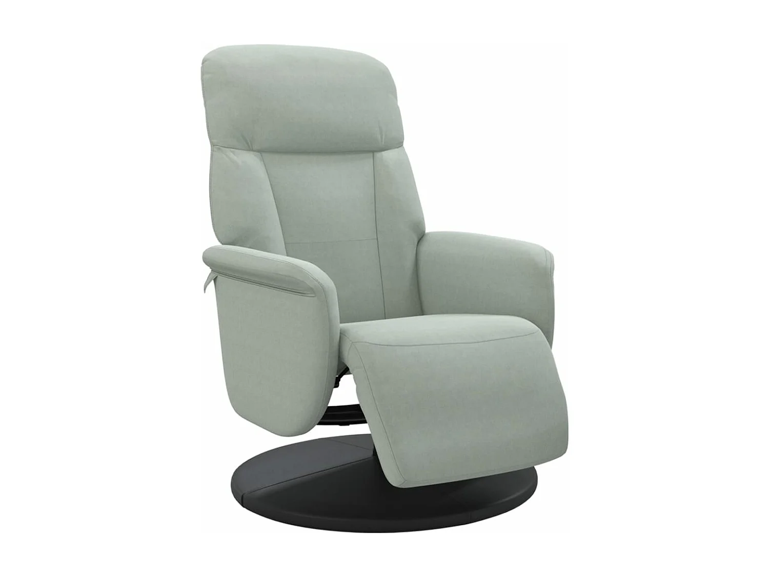 Fauteuil inclinable avec repose-pied gris clair velours REO28398