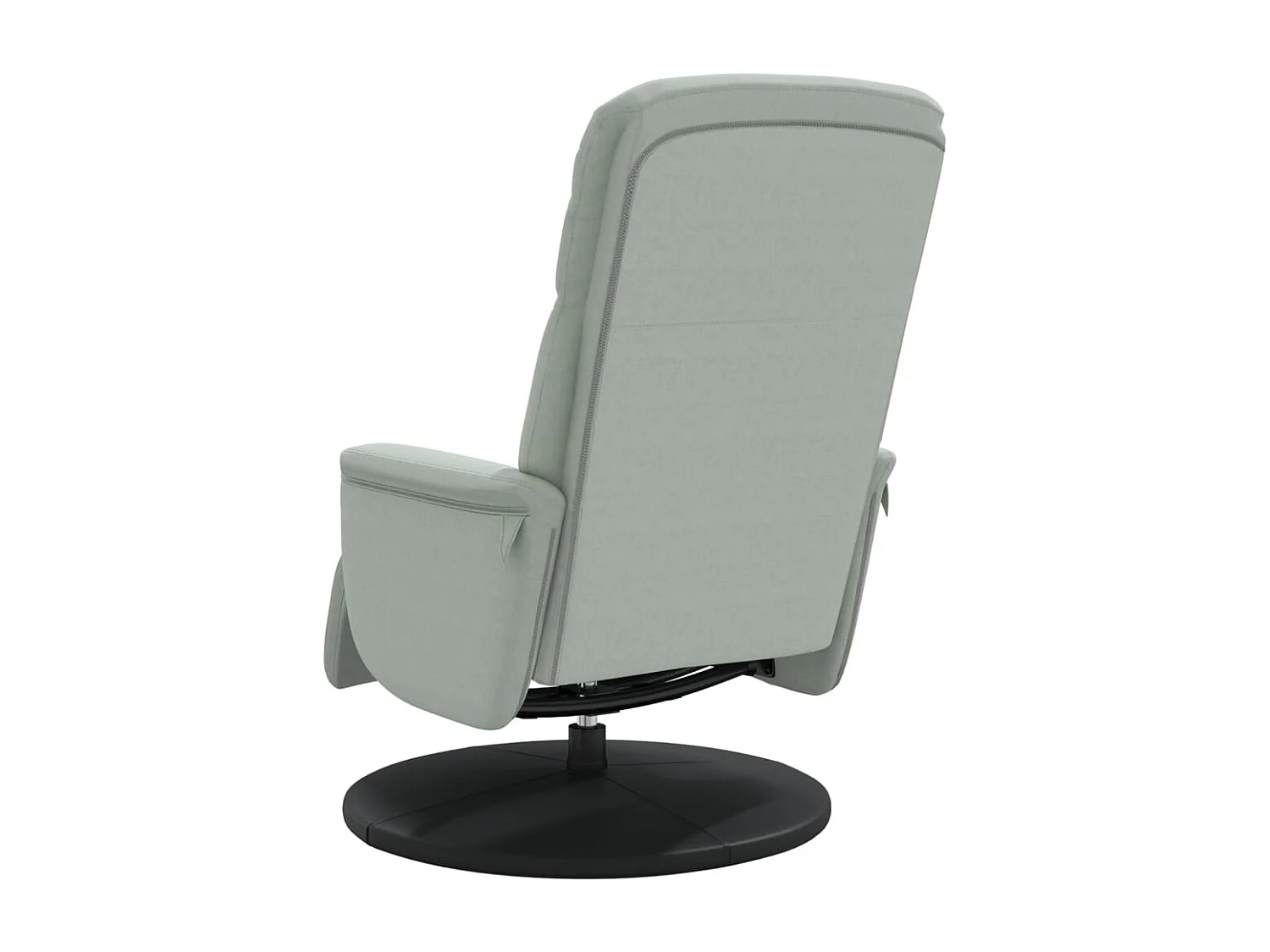 Fauteuil inclinable avec repose-pied gris clair velours REO28398