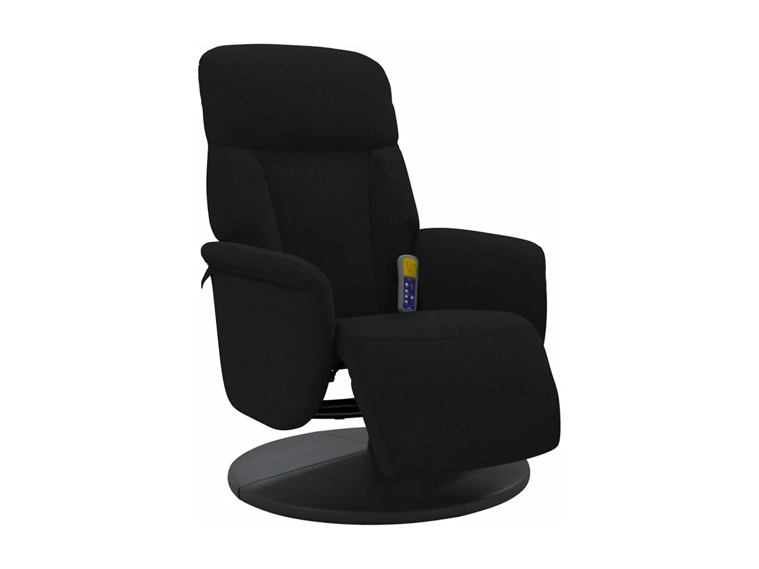 Sillón reclinable de masaje con reposapiés terciopelo negro YOE53967