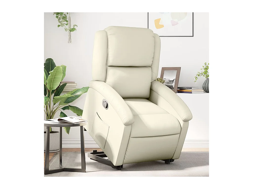 Fauteuil inclinable Crème Similicuir REO74033