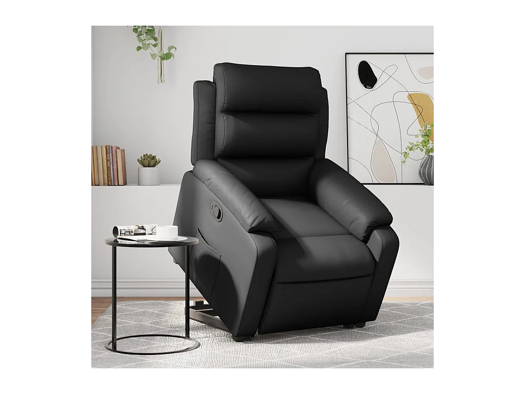 Fauteuil inclinable Noir Similicuir REO73656